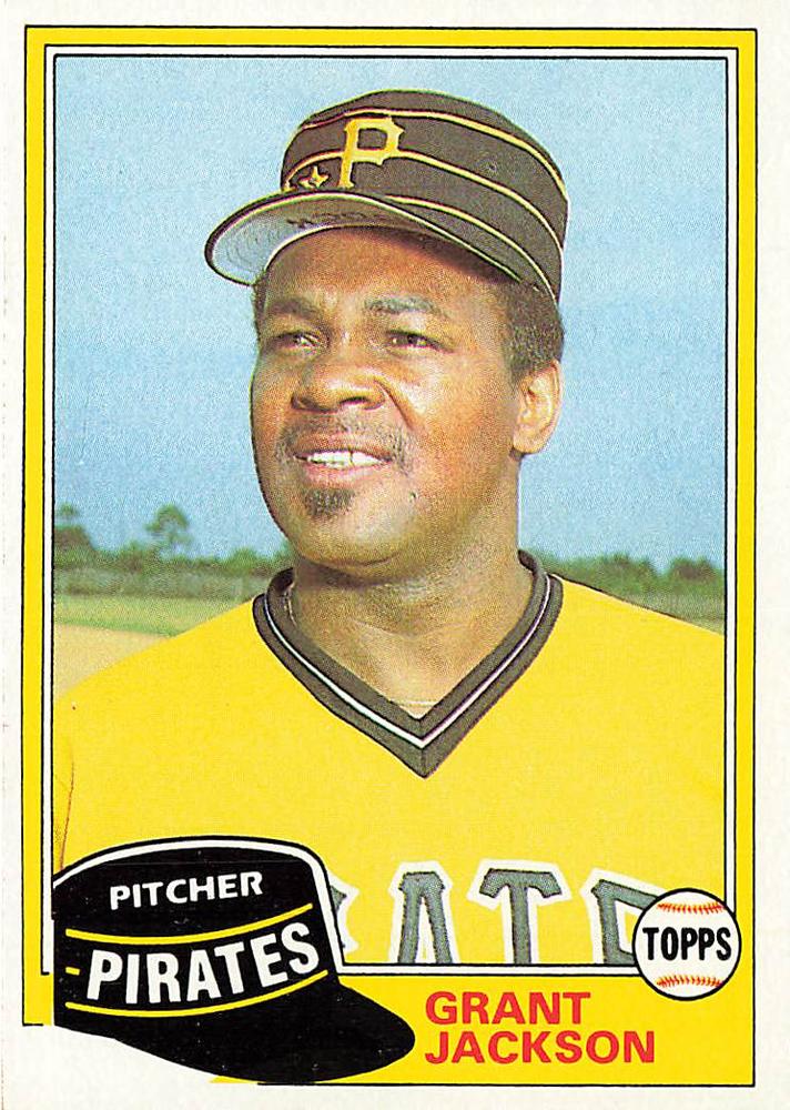 Grant Jackson 1981 Topps Baseball Card - 1980s Baseball