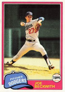 Joe Beckwith 1981 Topps Baseball Card