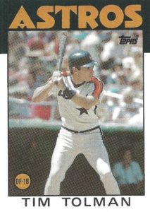 Tim Tolman 1986 Topps Baseball Card