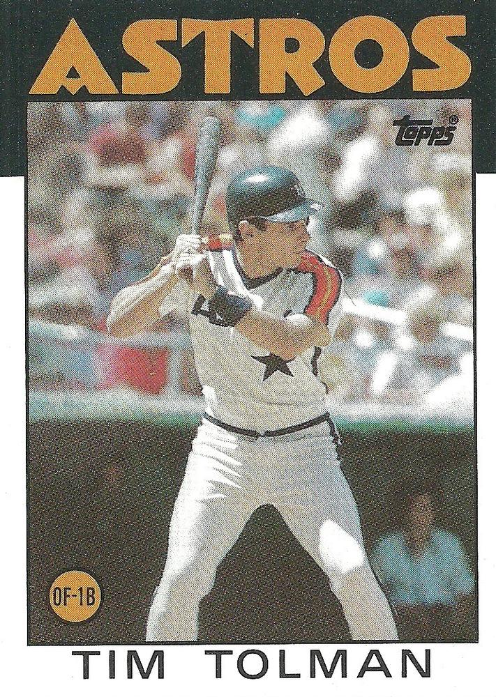 Tim Tolman 1986 Topps Baseball Card - 1980s Baseball