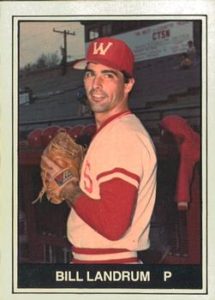 Bill Landrum 1982 minor league baseball card