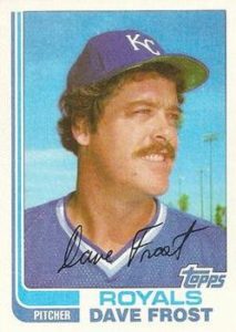 Dave Frost 1982 Topps update baseball card