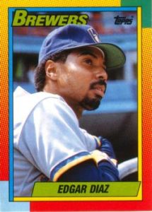 Edgar Diaz 1990 Topps Baseball Card