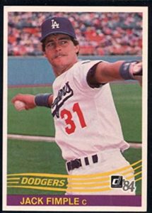 Jack Fimple 1984 Donruss Baseball Card