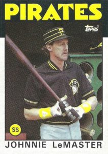 Johnnie LeMaster 1986 Topps baseball card