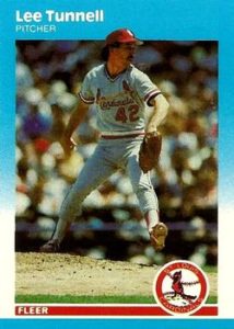 Lee Tunnell 1987 Fleer Update Baseball Card