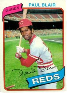 Paul Blair 1980 Topps baseball card