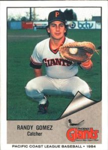 Randy Gomez 1984 minor league baseball card