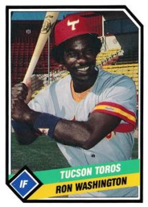 Ron Washington 1989 minor league baseball card