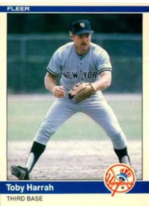 Toby Harrah 1984 Fleer update baseball card