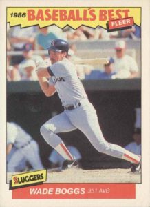 Boggs 1986 Fleer Baseball Card
