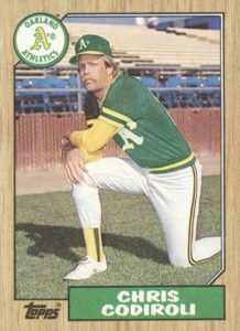Chris Codiroli 1987 Topps Baseball Card