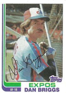 Dan Briggs 1982 Topps Baseball Card