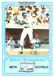 Dave Kingman 1981 Drakes Big Hitters baseball card