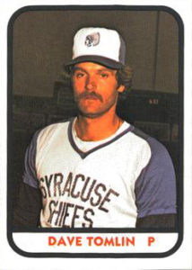 Dave Tomlin 1981 minor league baseball card