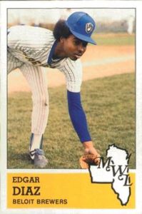 Edgar Diaz 1983 minor league Baseball Card