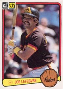 Joe Lefebvre 1983 Donruss Baseball Card
