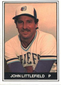 John Littlefield 1982 minor league baseball card Syracuse Chiefs