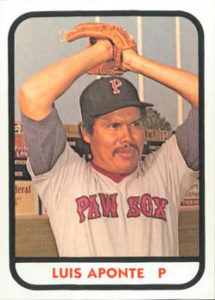 Luis Aponte 1981 minor leagues baseball card