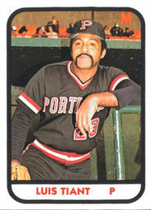 Luis Tiant 1981 minor league baseball card