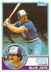 Mickey Klutts 1983 Topps Traded baseball card