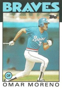 Omar Moreno 1986 Topps Traded Baseball Card