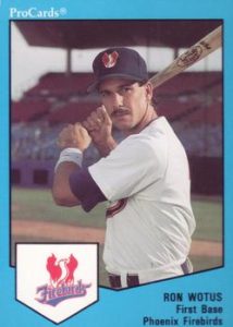 Ron Wotus 1989 minor league baseball card