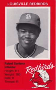 Rafael Santana 1982 minor league baseball card