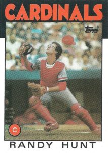 Randy Hunt 1986 Topps Baseball Card