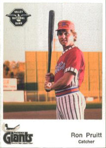 Ron Pruitt 1982 minor league baseball card
