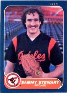 Sammy Stewart 1986 Fleer Baseball Card