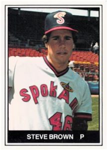 Steve Brown 1982 minor league baseball card