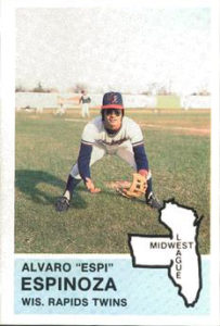 Alvaro Espinoza 1982 minor league Baseball Card