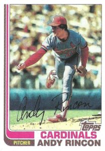 Andy Rincon 1982 Topps Baseball Card