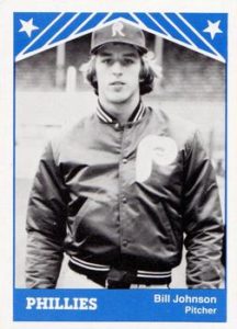 Bill Johnson 1983 minor league baseball card