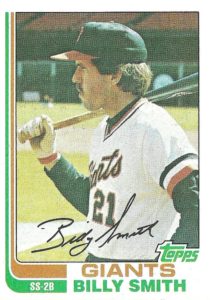 Billy Smith 1982 Topps Baseball Card