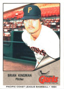 Brian Kingman 1984 minor league baseball card