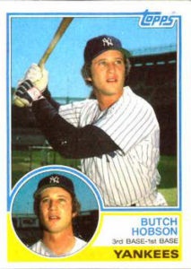 Butch Hobson 1983 Topps Baseball Card