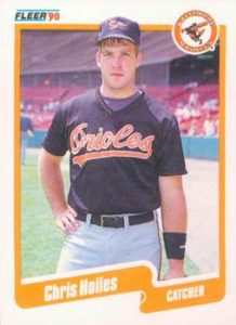 Chris Hoiles 1990 Fleer baseball card