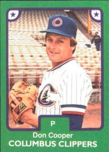 Don Cooper 1984 minor league baseball card