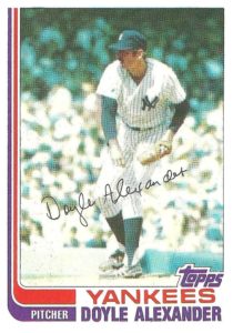 Doyle Alexander 1982 Topps Traded Baseball Card
