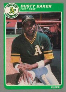 Dusty Baker 1985 Fleer Update Baseball Card