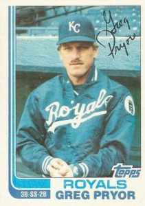 Greg Pryor 1982 Topps Traded baseball Card