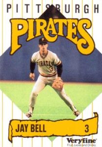 Jay Bell 1989 Pirates baseball card