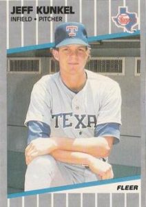 Jeff Kunkel 1989 Fleer Baseball Card