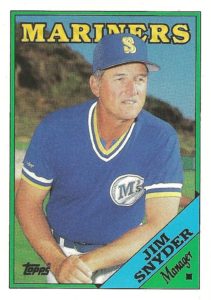 Jim Snyder 1988 Topps Traded Baseball Card