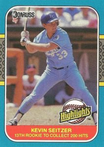 Kevin Seitzer 1987 Donruss baseball card