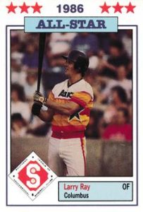 Larry Ray 1986 minor league baseball card