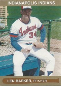 Len Barker 1986 minor league baseball card