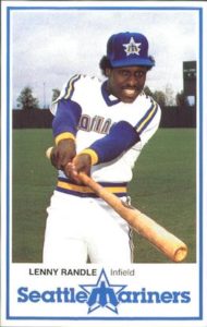 Lenny Randle 1981 Mariners Police Baseball Card